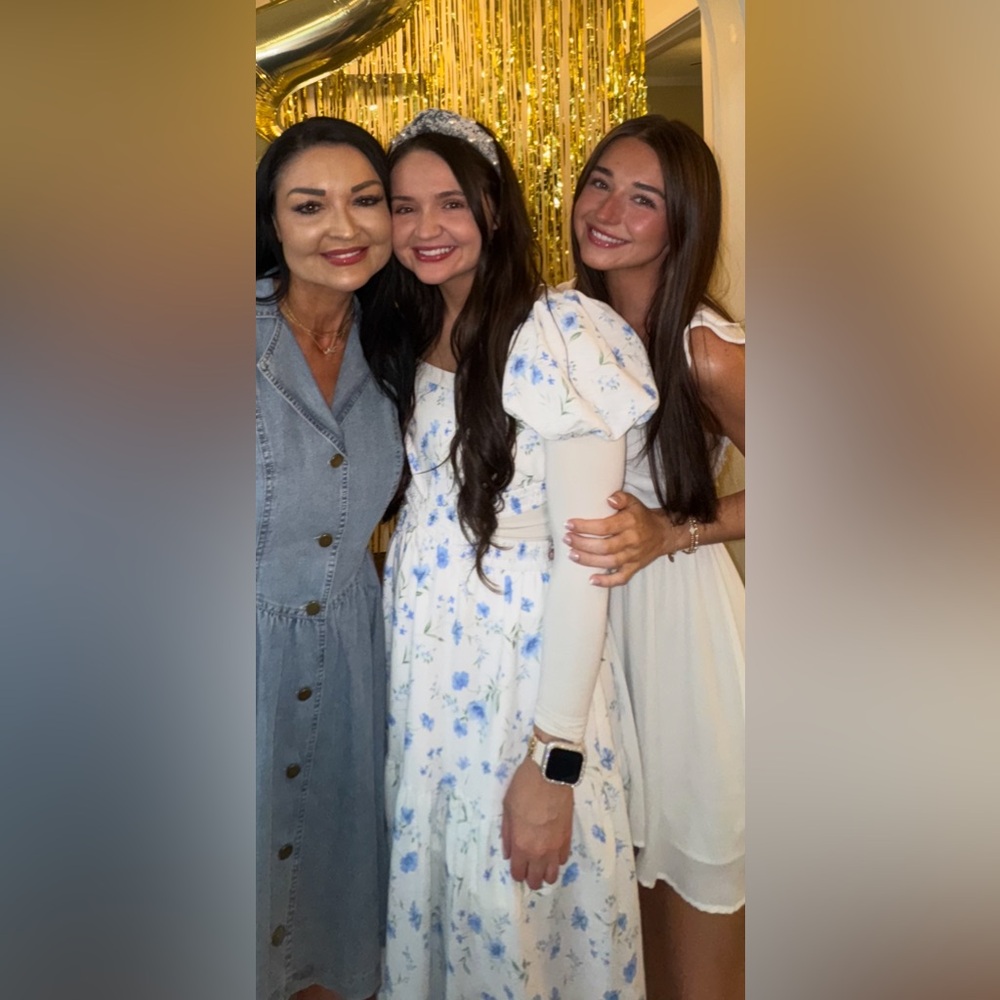 Altar’d State Blue and White Floral Dress